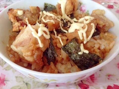 唐揚げリメイク♡甘辛ピリッと♪唐揚げ丼